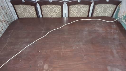 used Dining table  with 8 chairs