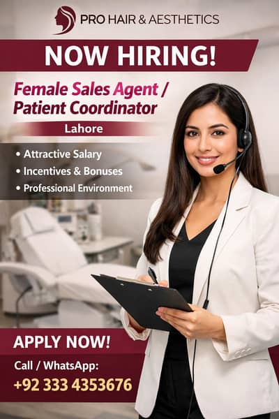 FEMALE SALES AGENT / PATIENT COORDINATOR