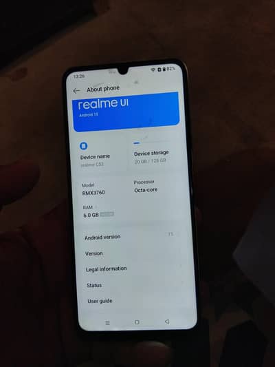 realme c53 6 128 pta official approval 100% Ok