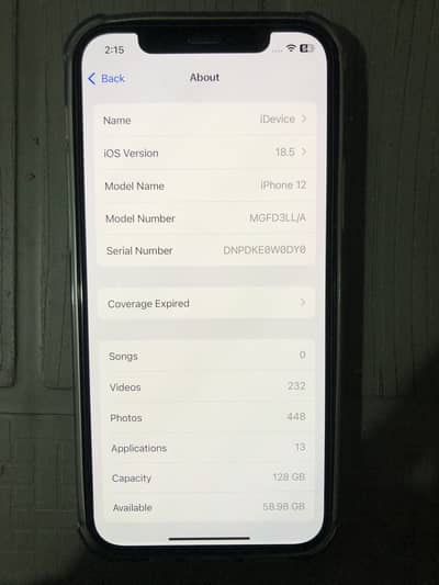 iPhone 12 128GB NoN PTA 96% Health WaterProof