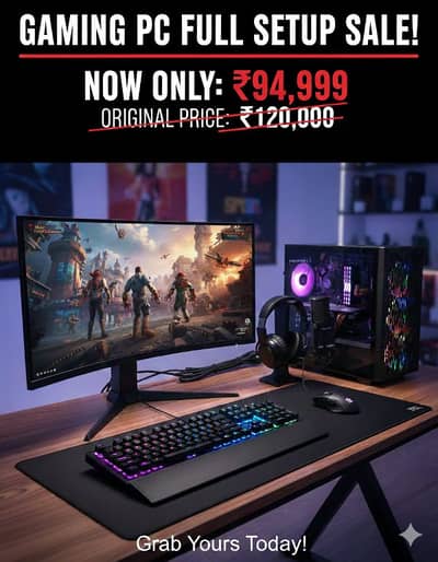 Gaming PC Setup With complete Accessories