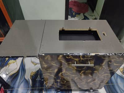 sewing machine table with wheel chair plus draw cabinet