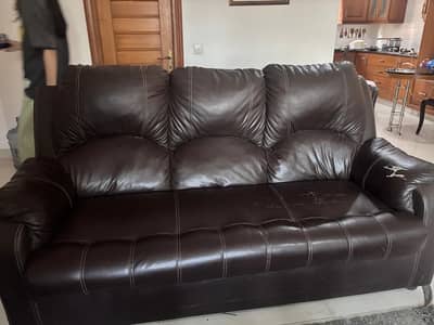 7 SEATER REXINE LEATHER SOFA SET FOR SALE