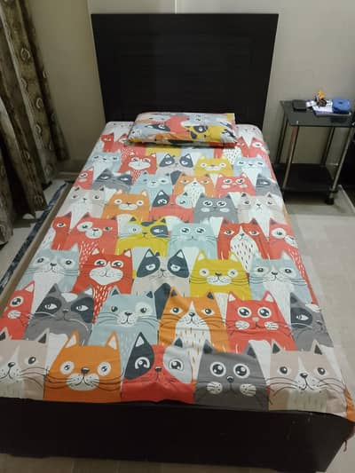 Single bed for sale with mattress in best condition I