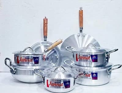 Cookware Set - 15 Pcs - Metal Finish - Wedding Gift Pack