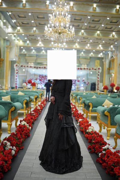 Elegant Black Lehenga with Heavy Kat Dana Work – Party/Wedding Wear