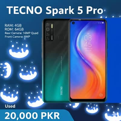 TECNO Spark 5 Pro Used Phone | 4GB/64GB