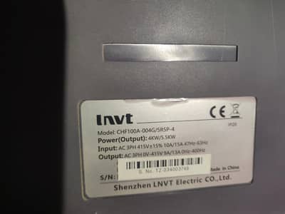 INVT 5.5KW Industrial VFD Inverter For Sale – 3 Phase –