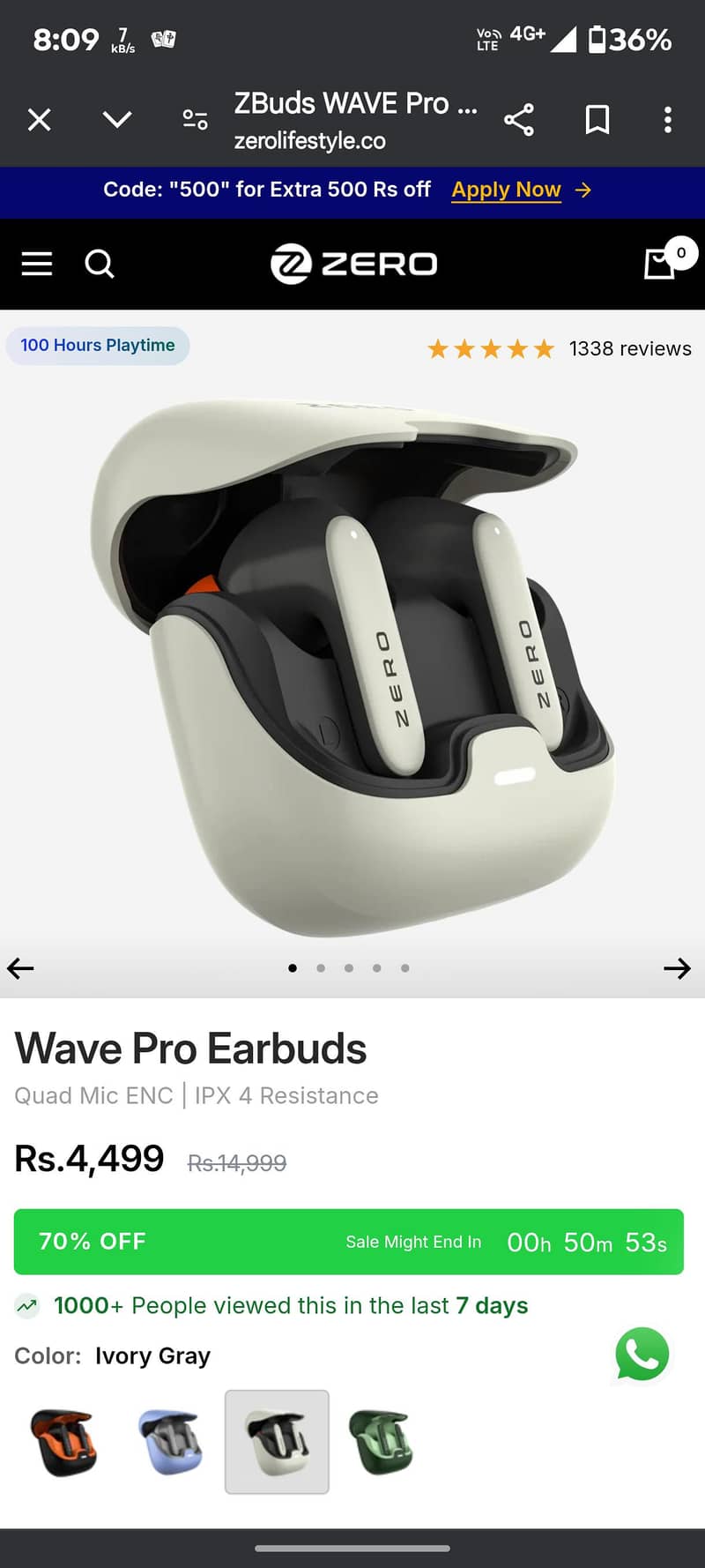 Zero wave pro Grey 0