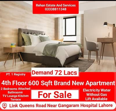 4th Floor 600 Square Feet Brand New Apartment For Sale Near Gangaram