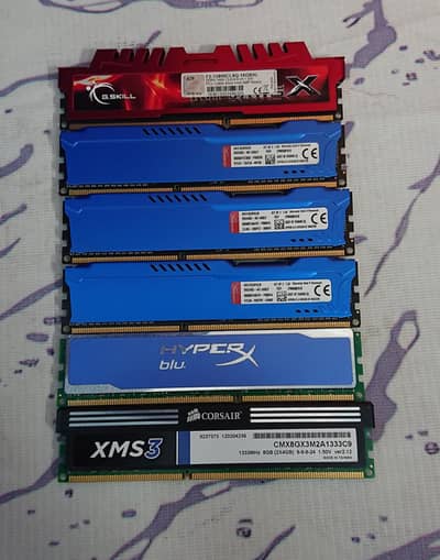 4GB DDR3 Heatsink RAM Sticks Pair ( 2 Pairs without heatsink)