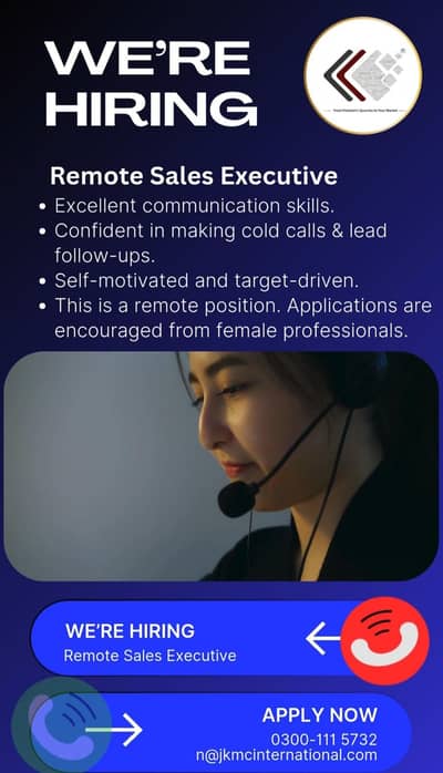 We are hiring Sales Coordinator – JK Marble Company pvt. ltd