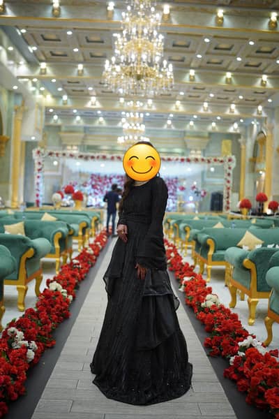 Elegant Black Lehenga with Heavy Kat Dana Work – Party/Wedding Wear