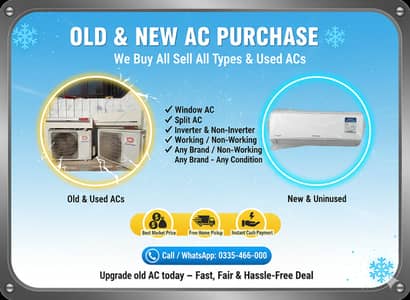 OLD AC / Split Ac/ Dc Inverter Ac/window Ac purchase/ Best Price