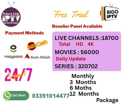 IPTV Watch Live TV with IPTV HD Channels 03391014477