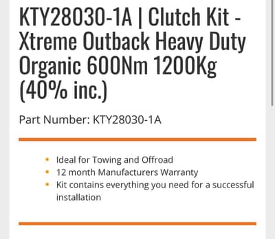 Clutch kit Toyota Parado 2006 to 2009