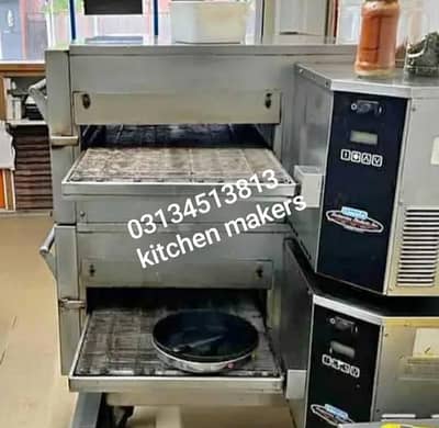 18 to 32 inch conveyor pizza ovens with complete setup available