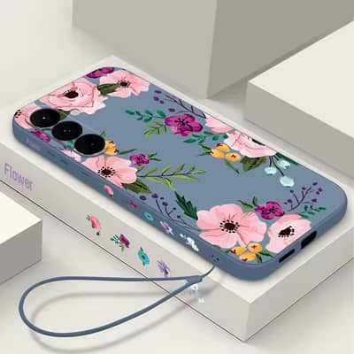 Flowers Print Soft Case For Samsung Galaxy Phone