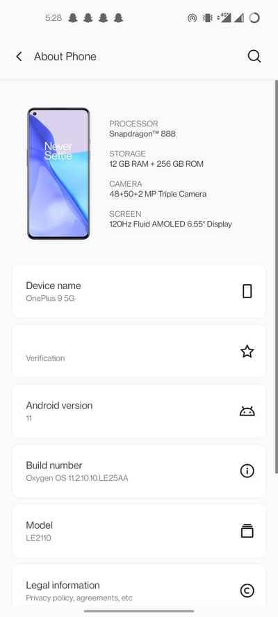 OnePlus 9 5G – 12GB RAM / 256GB Storage – Dual SIM (Patched)
