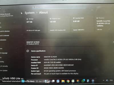 HP Elitebook 830 G5 8/512 NVMe i5 8th Gen