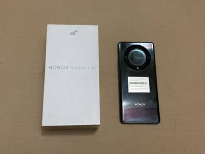 Honor Magic 5 lite 8+5/256 Non Pta 5g mobile with box and cable.