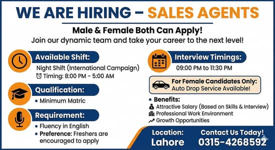 Call Center Jobs || CSR Required || Sales Jobs || Jobs in Lahore