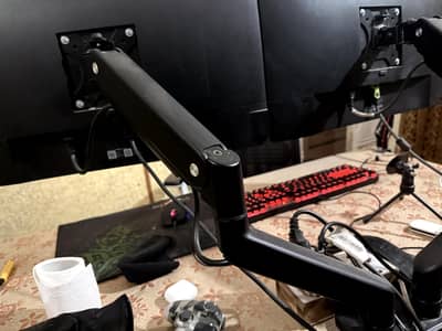 MXG heavyweight dual monitor arm with usb 3.0