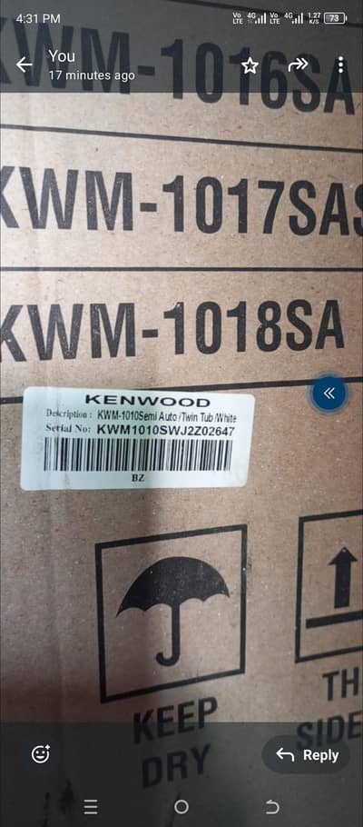Kenwood washing machine