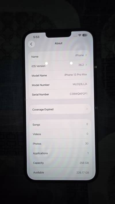 iPhone 13 Pro Max 256GB - PTA Approved - 95% BH - Sierra Blue