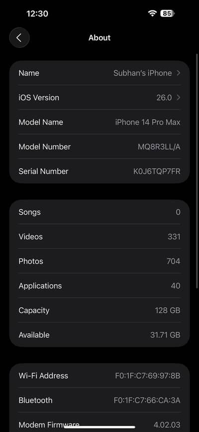 iPhone 14 pro max jv