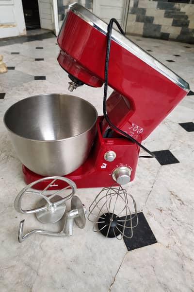 Mix, whip, beat and kneed ingredients.