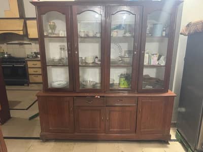 Pure wooden crockery showcase for sale