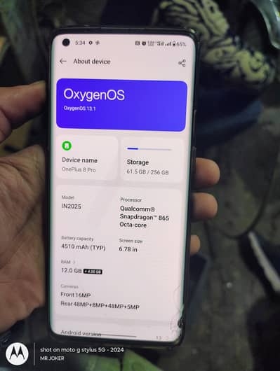 OnePlus 8 Pro 12+256 Dual Pta Exchange Possible