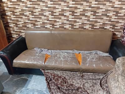 sofa bed with singles 2 chairs