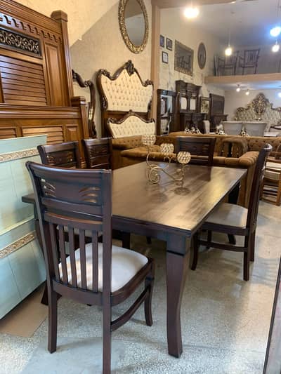 Dining Table/Wooden Dining Table/6 Seater Dining/Wooden On Top