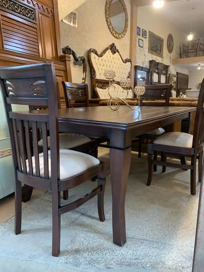 Dining Table/Wooden Dining Table/6 Seater Dining/Wooden On Top