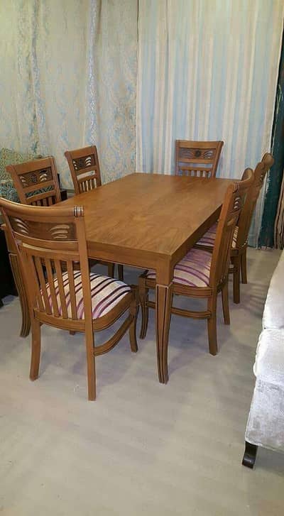 Dining Table and Chairs//6 seater Dining Table //Solid Wooden dining