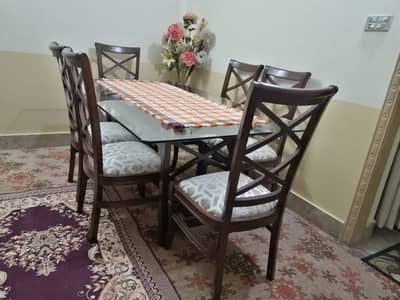 Dinning Table//Wooden Dining//Luxury Dining//6 seater(Wooden Top)