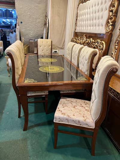 Dinning Table//Wooden Dining//Luxury Dining//8 seater(Wooden Top)