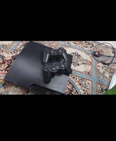 PS3 slim gaming console with controller almost new run all heavy games