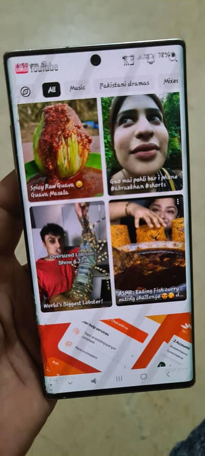 Samsung note 10plus official double sim kancha piece