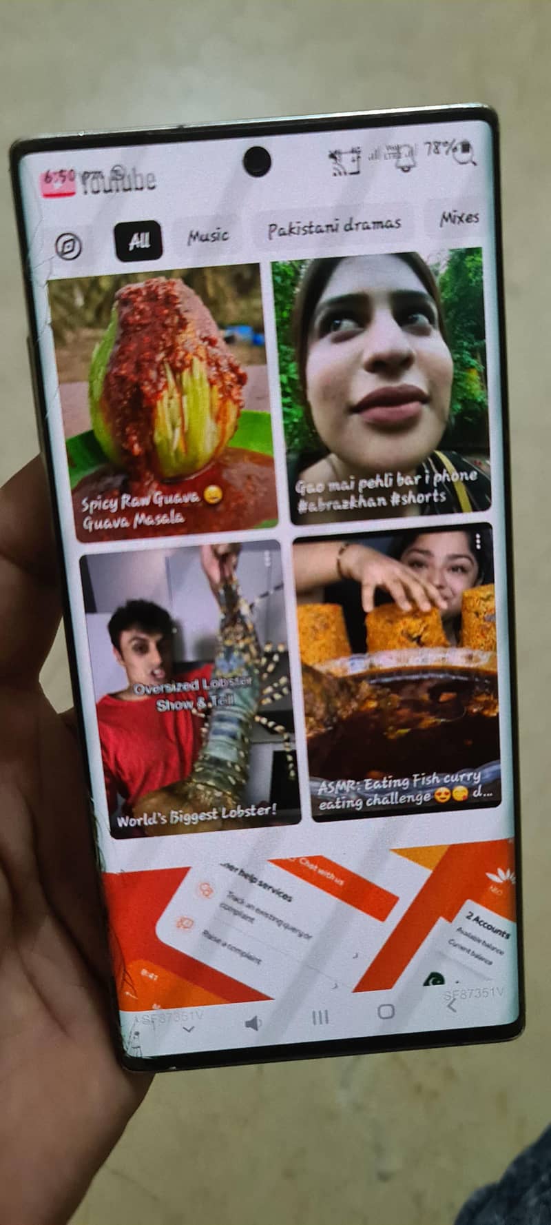 Samsung note 10plus official double sim kancha piece 1