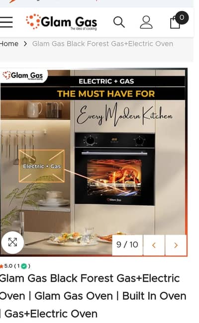 Glam gas oven