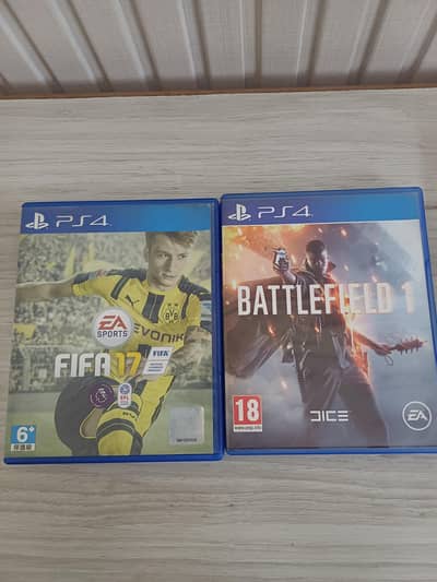 Battlefield 1 & Fifa 17 for (Ps4)