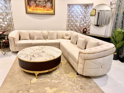 Elegant l shape sofa set Home used