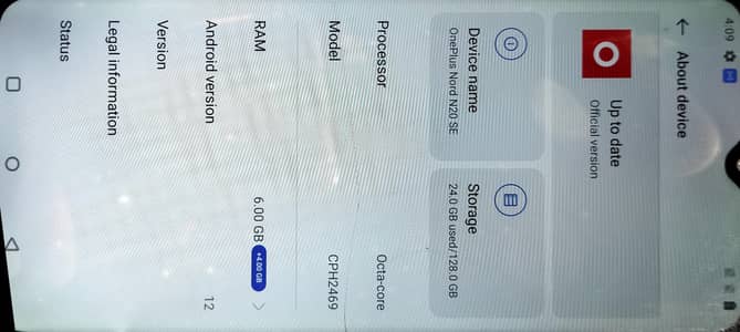 10gb ram 128gb rom one plus