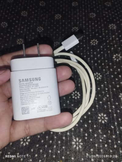 Samsung 25w Super Fast Charging Adapter For Sale With Box Plug Cable