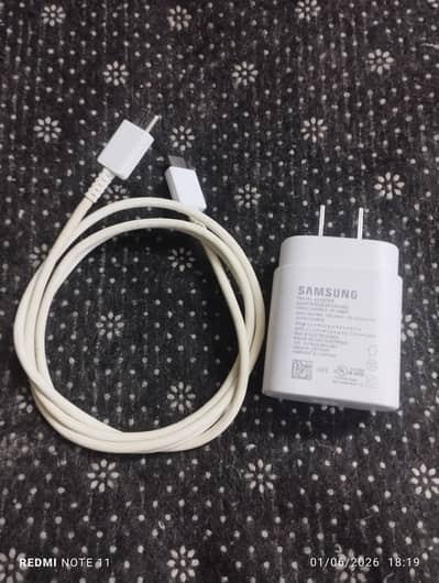 Samsung 25w Super Fast Charging Adapter For Sale With Box Plug Cable
