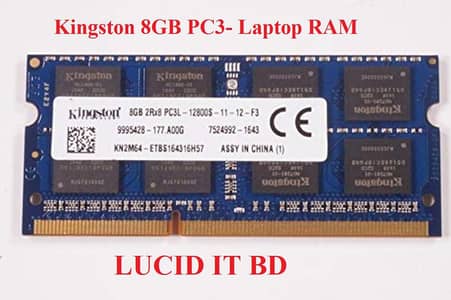 Kingston Ddr 3 8gb Laptop Ram