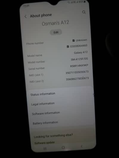 Samsung A12 condition like new